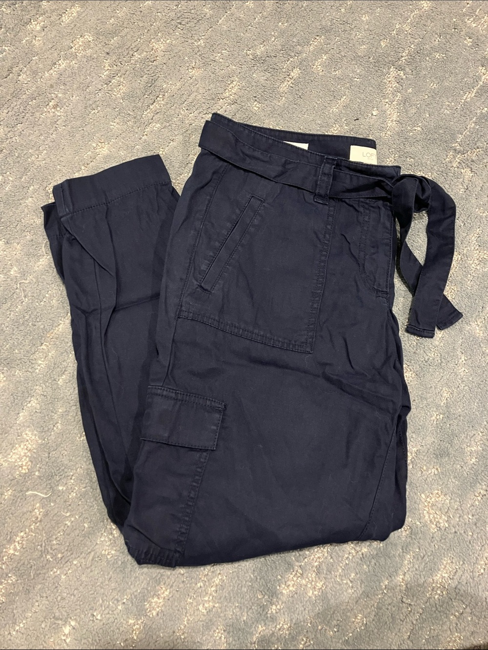 LOFT Cargo Jogger Navy Size 6